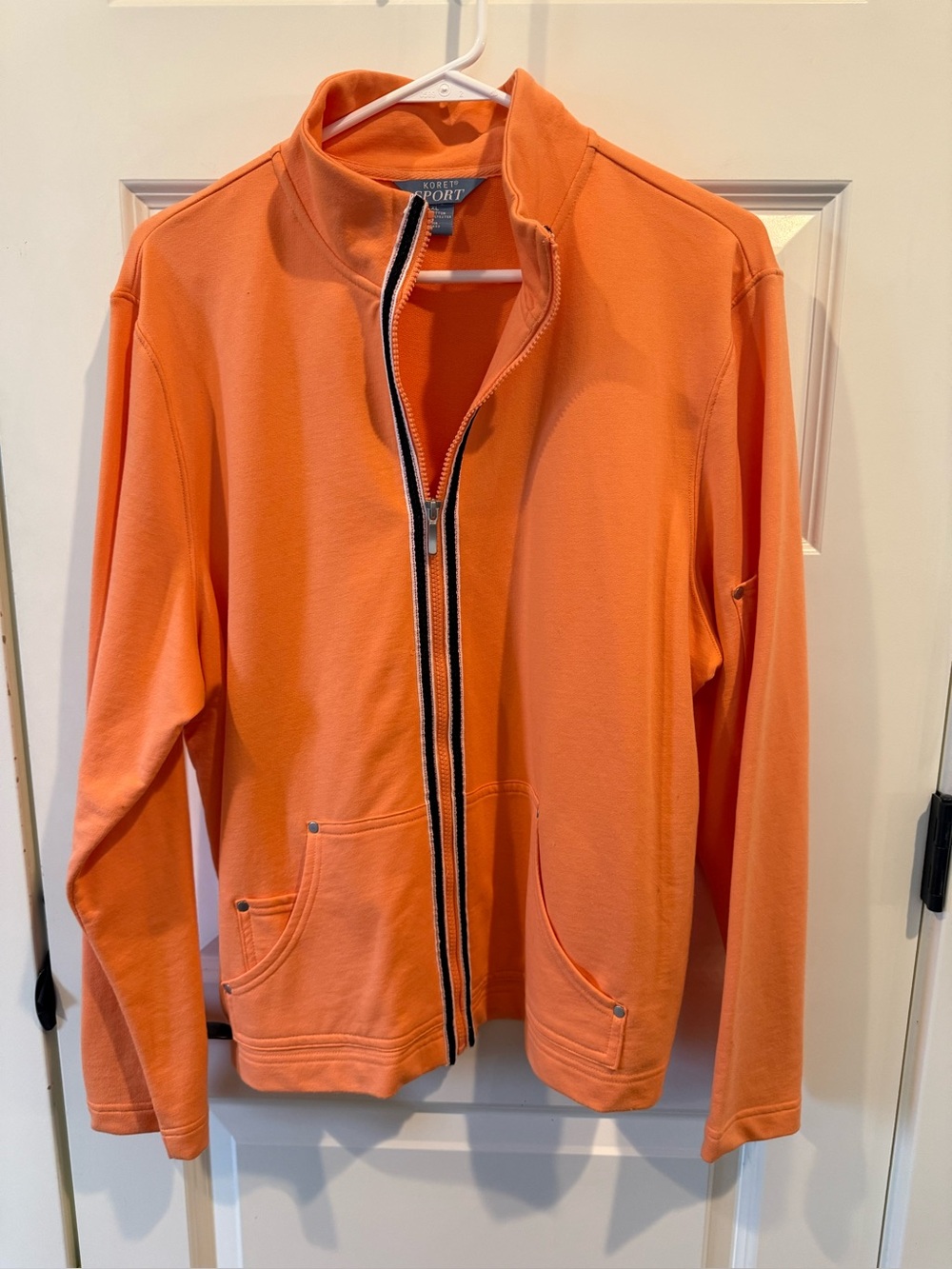 Koret Orange Zip-Up Men's Sweater Jacket